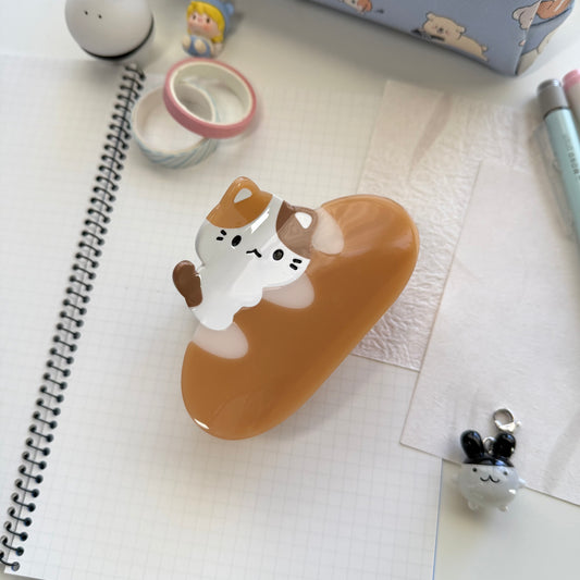 Cat Bread Hair Claw Clip