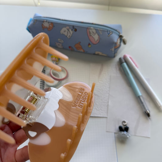 Cat Bread Hair Claw Clip