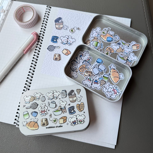 Little Mouse Pals Sticker Flakes Tin