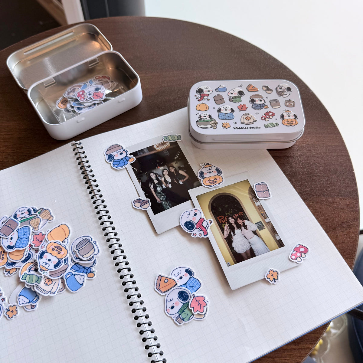 Dog Sticker Flakes Tin