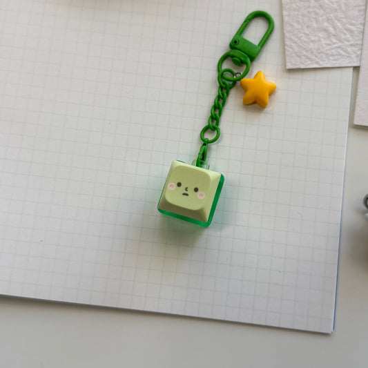 Greenlet Face Clicky Keychain